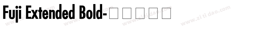 Fuji Extended Bold字体转换